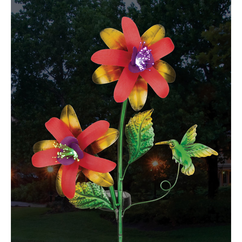 Arlmont & Co. Fantasy Flower Solar Stake | Wayfair